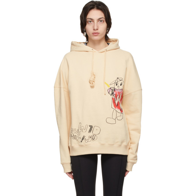 We11done Beige Graffiti Version 2 Hoodie We11done