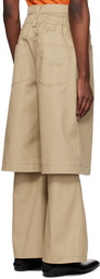 Meryll Rogge Taupe Double Trousers