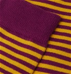 Sunspel - Striped Cotton-Blend Socks - Purple