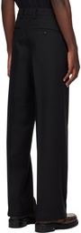 AMI Paris Black Large Fit Trousers