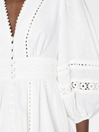 ZIMMERMANN - Embroidered Linen Mini Dress