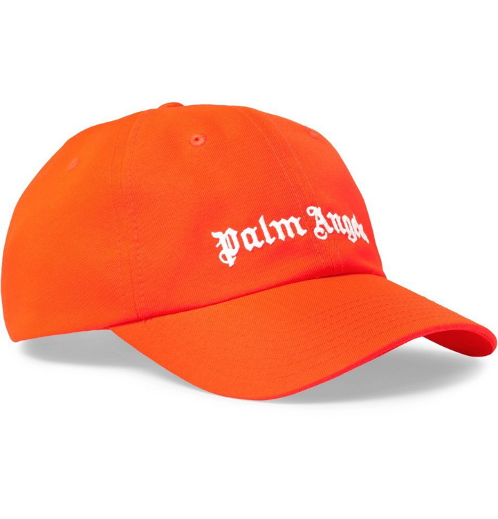 Photo: Palm Angels - Logo-Embroidered Neon Twill Baseball Cap - Orange