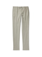 INCOTEX - Slim-Fit Stretch-Cotton Needlecord Trousers - Neutrals