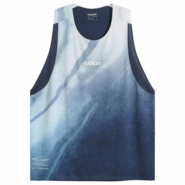 Photo: Bandit Men's Lightweight Drift + Graphene Racing Singlet in Ink/Tranquil Blue