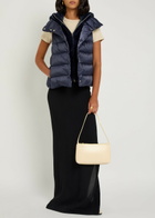 Herno Quilted Hooded Shell and Faux fur Gilet Blue
