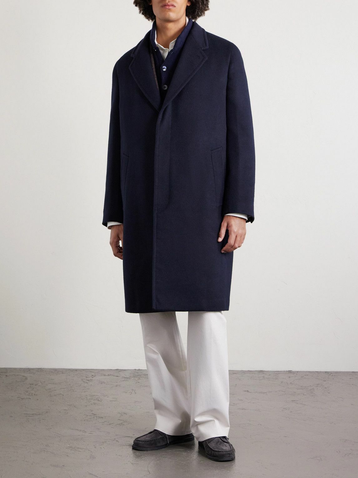 UMIT BENAN - Richard Virgin Wool and Cashmere-Blend Coat - Blue