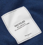 Maison Margiela - Appliquéd Recycled Cashmere and Merino Wool-Blend Sweater - Blue