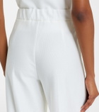Max Mara Cotton piqué wide-leg pants