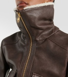 Dolce&Gabbana Cropped faux leather jacket