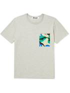 Aloye - Printed Cotton-Jersey T-Shirt - Gray