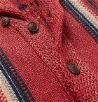 RRL - Shawl-Collar Cotton, Linen and Silk-Blend Jacquard Cardigan - Men - Red