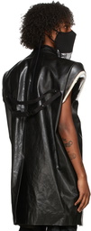 Rick Owens Black Leather Jumbo Tatlin Blazer