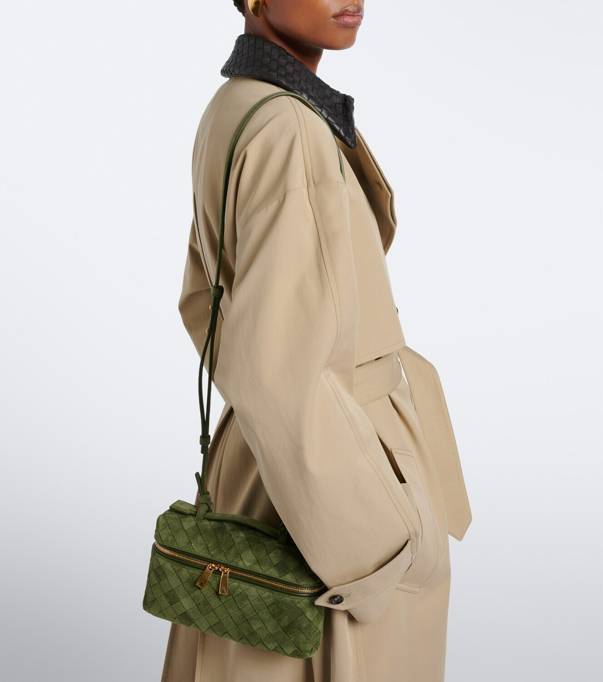 Bottega Veneta Bang Bang Intrecciato suede vanity bag