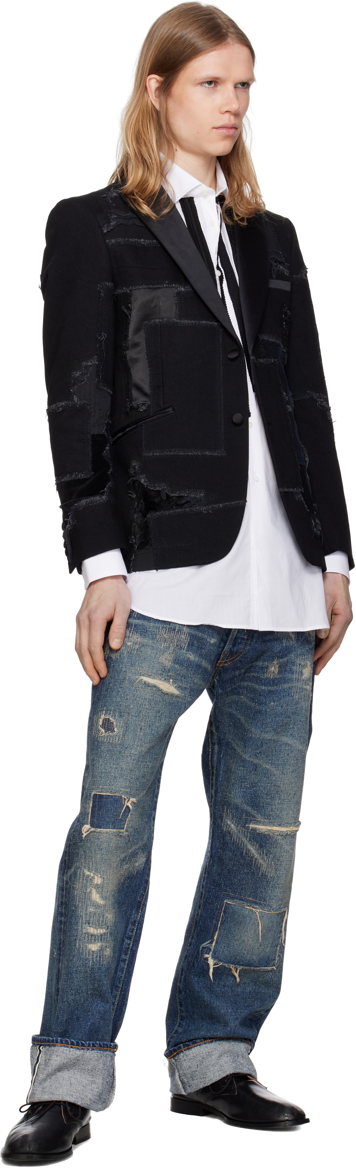 Junya Watanabe Black Patchwork Blazer