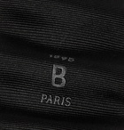 Berluti - 6cm Logo-Embroidered Mulberry Silk-Faille Tie - Black