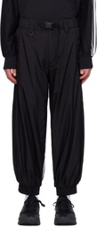 Y-3 Black 3-Stripes Nylon Sweatpants