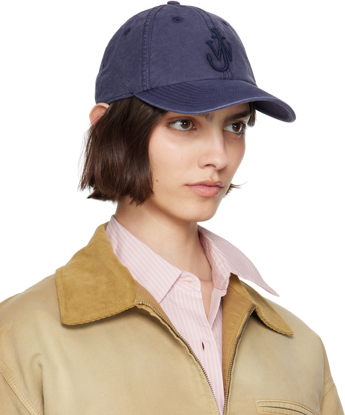 JW Anderson Navy Anchor Logo Baseball Cap