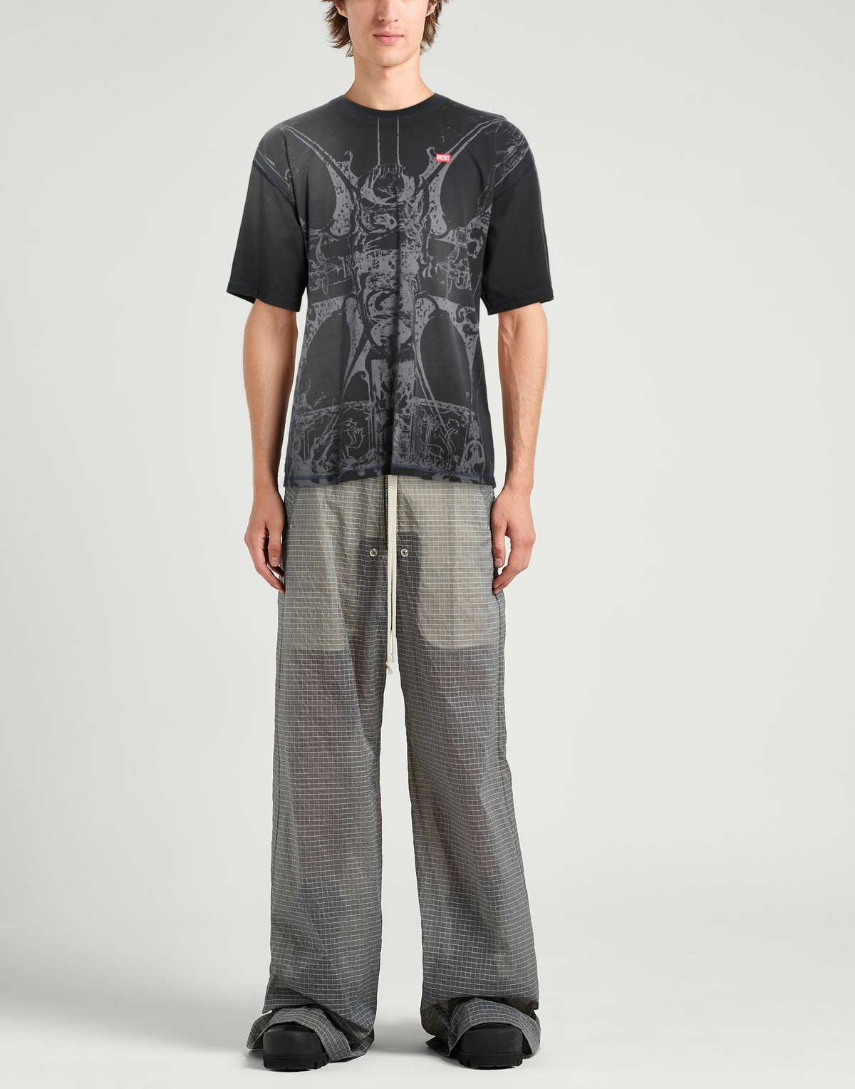 Diesel Mens T-shirt Charcoal
