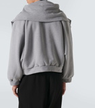 Balenciaga Incognito deconstructed cotton jersey hoodie