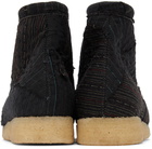 By Walid Embroidered Wool Anka Desert Boots