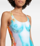 Jean Paul Gaultier Flower Collection printed swimsuit
