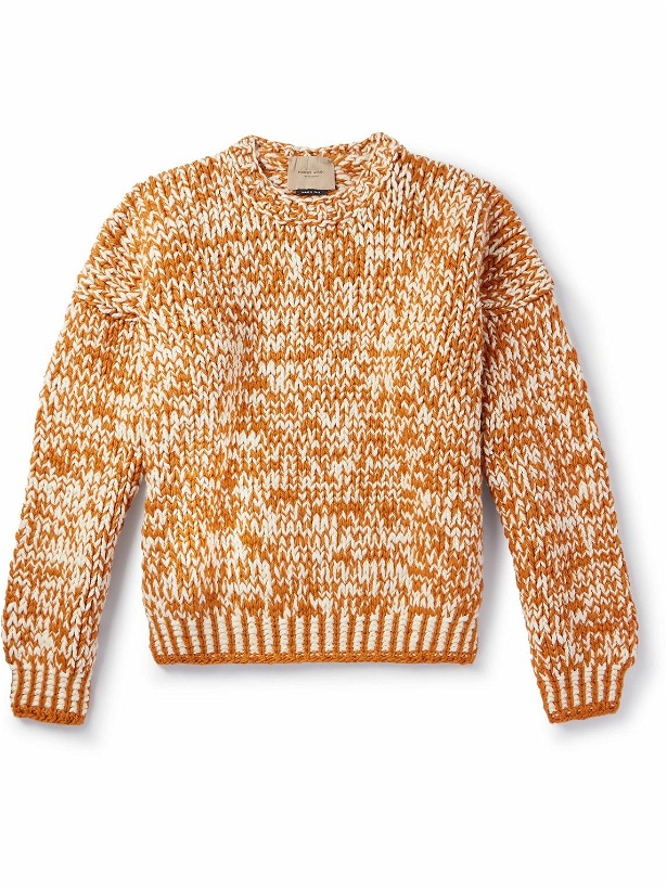Photo: Federico Curradi - Two-Tone Wool Sweater - Orange