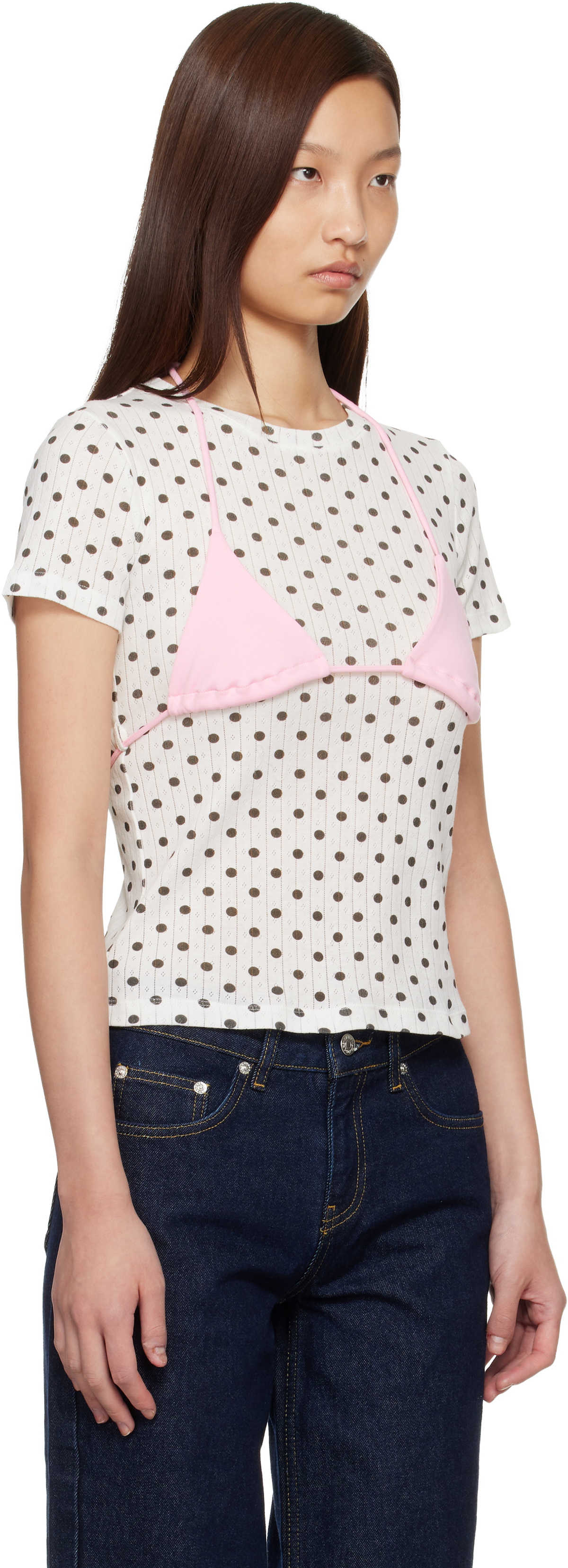Sandy Liang Off-White Effie T-shirt