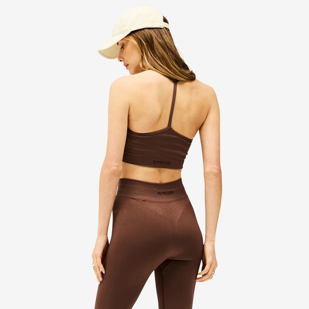 Represent Women's Seamless Low Impact Bra Top in Mocha