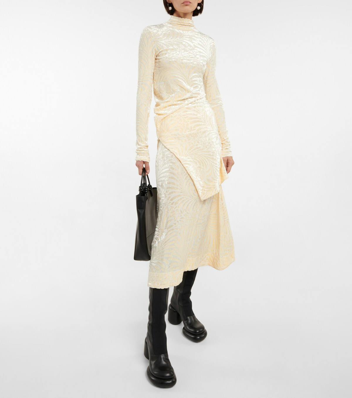 【送料&関税込】Jil Sander Textured Velvet Knit Dress Jil Sander Loop lace-detail Knit Dress | Purple | FARFETCH