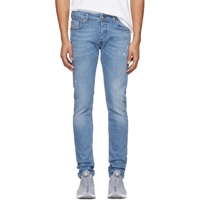 Photo: Diesel Blue Distressed Sleenker Jeans