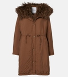 Yves Salomon Doudoune shearling-trimmed down coat