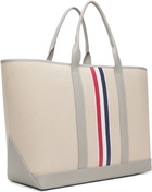 Thom Browne Beige RWB Stripe Medium Tool Tote