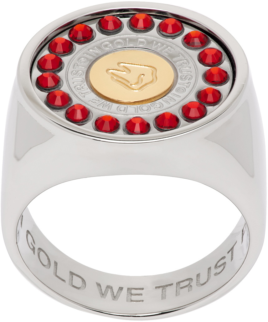 【関税込み】Signet Ring - In Gold We Trust - Palladium - Bra Signet Ring - In Gold We Trust - Gold - Brass