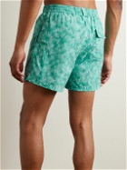 Loro Piana - Bay Straight-Leg Mid-Length Printed Swim Shorts - Green