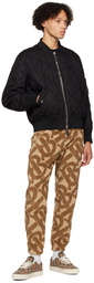 Burberry Beige & Brown Monogram Lounge Pants