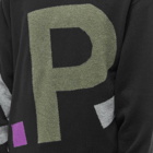 A.P.C. Men's All Over Logo Crew Knit in Black