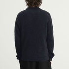Auralee Men's Baby Suri Alpaca Sheer Knit Skipper Polo in Navy