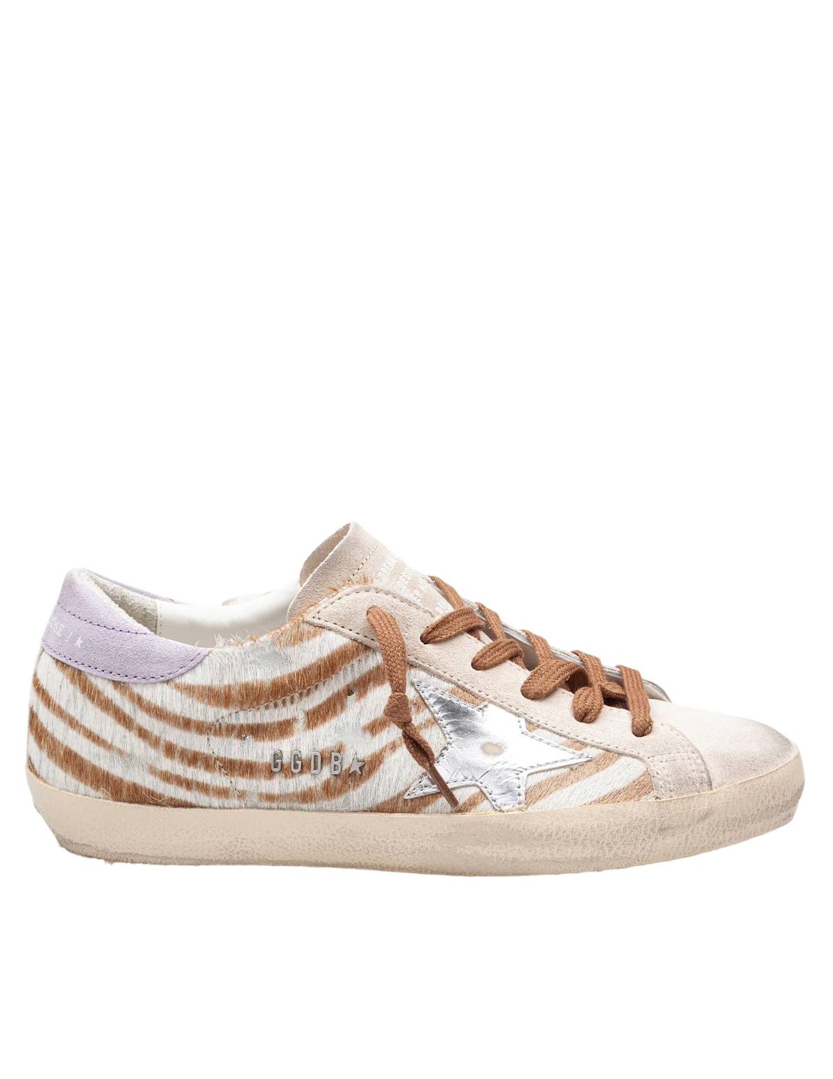 Golden Goose Super Star Sneakers In Suede And Ponyskin Zebra Print ...