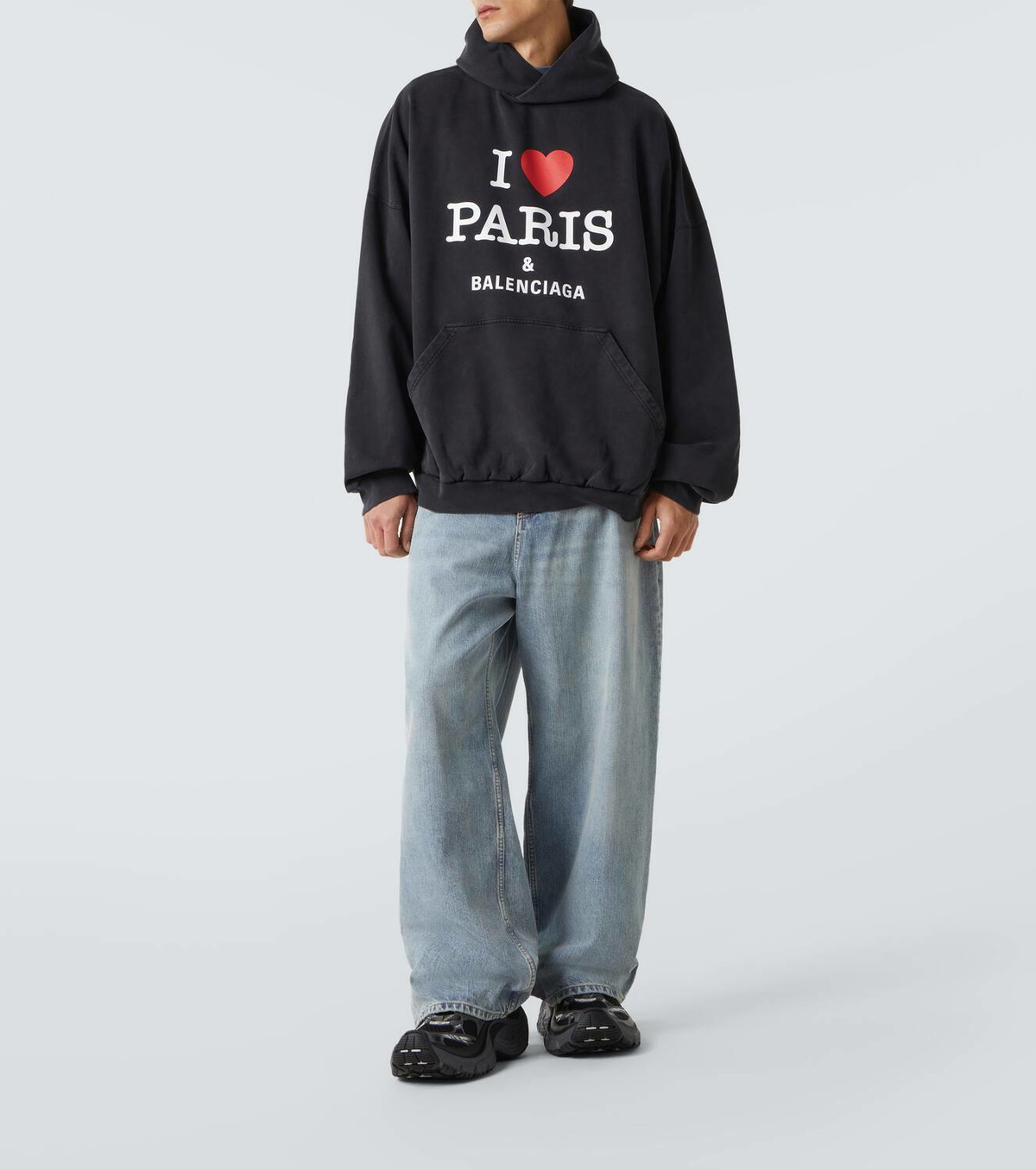 直営店【BALENCIAGA】I LOVE PARIS & BALENCIAGA フーディー BALENCIAGA】I Love Paris & Balenciaga フーディー☆L