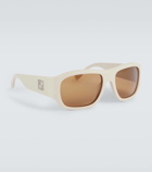 Fendi Logo square sunglasses