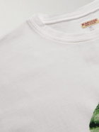 KAPITAL - Happy Leaf Printed Cotton-Jersey T-Shirt - White