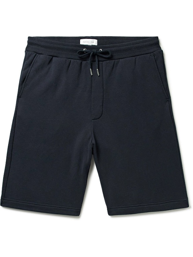 Photo: Hamilton And Hare - Cotton and Lyocell-Blend Jersey Drawstring Shorts - Blue