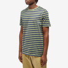 A.P.C. Men's Emilien Stripe T-Shirt in Khaki/Navy