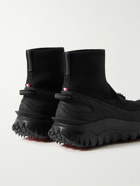 Moncler - Trailgrip Stretch-Knit and Rubber High-Top Sneakers - Black