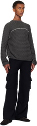 Isa Boulder SSENSE Exclusive Gray Hexagon Sweater