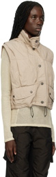 Our Legacy Beige Exhale Puffer Vest