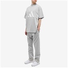 Adidas Men's Basketball Short Sleeve Logo T-Shirt in Metal Grey