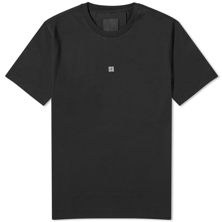 Photo: Givenchy Men's Contrast 4G Embroidery T-Shirt in Black