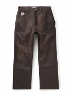 BODE - Knolly Brook Straight-Leg Waxed-Cotton Trousers - Brown
