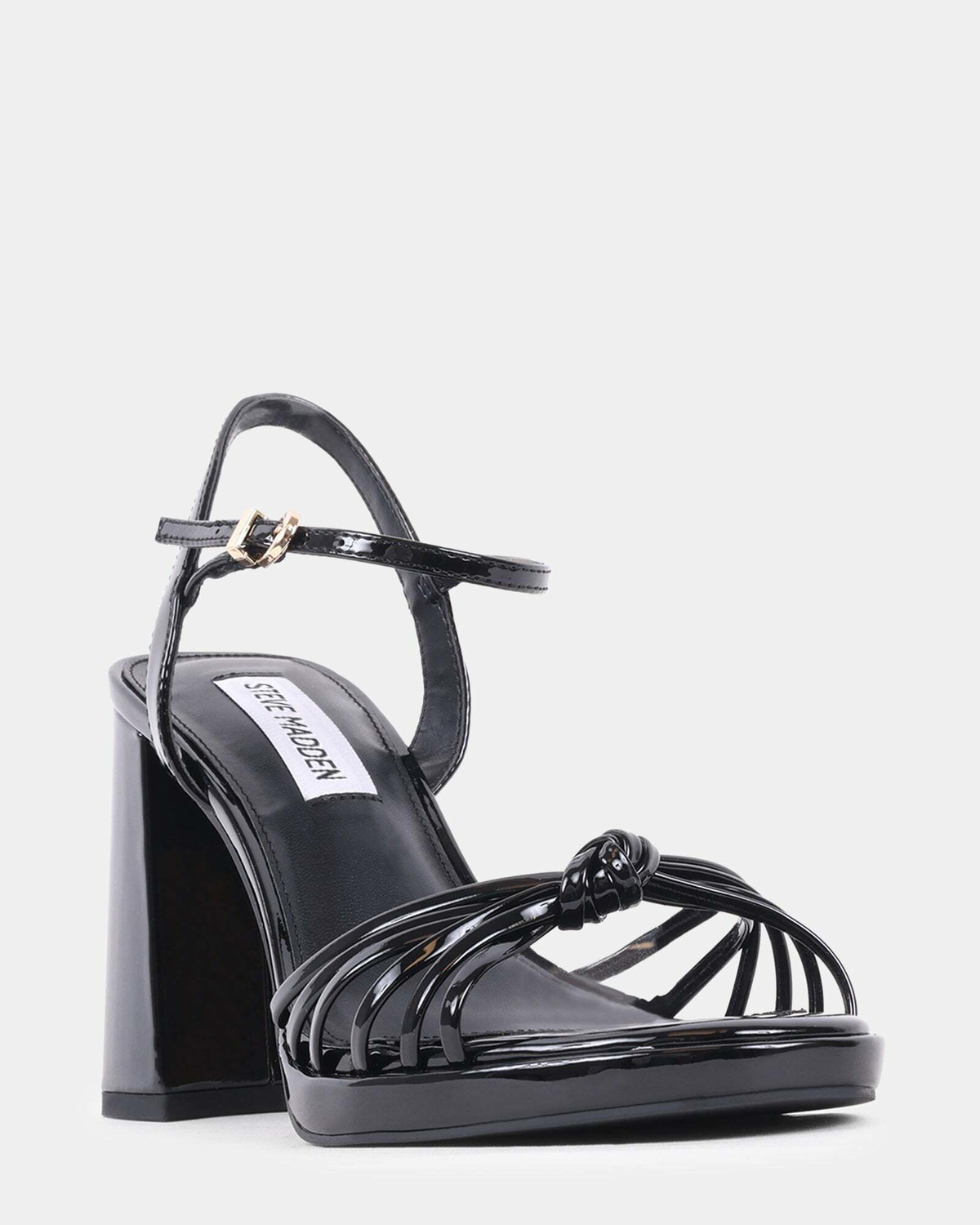 Steve Madden Jungle Heels in Black Patent